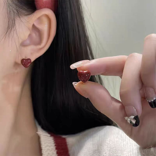 Romantic Red Heart Earrings