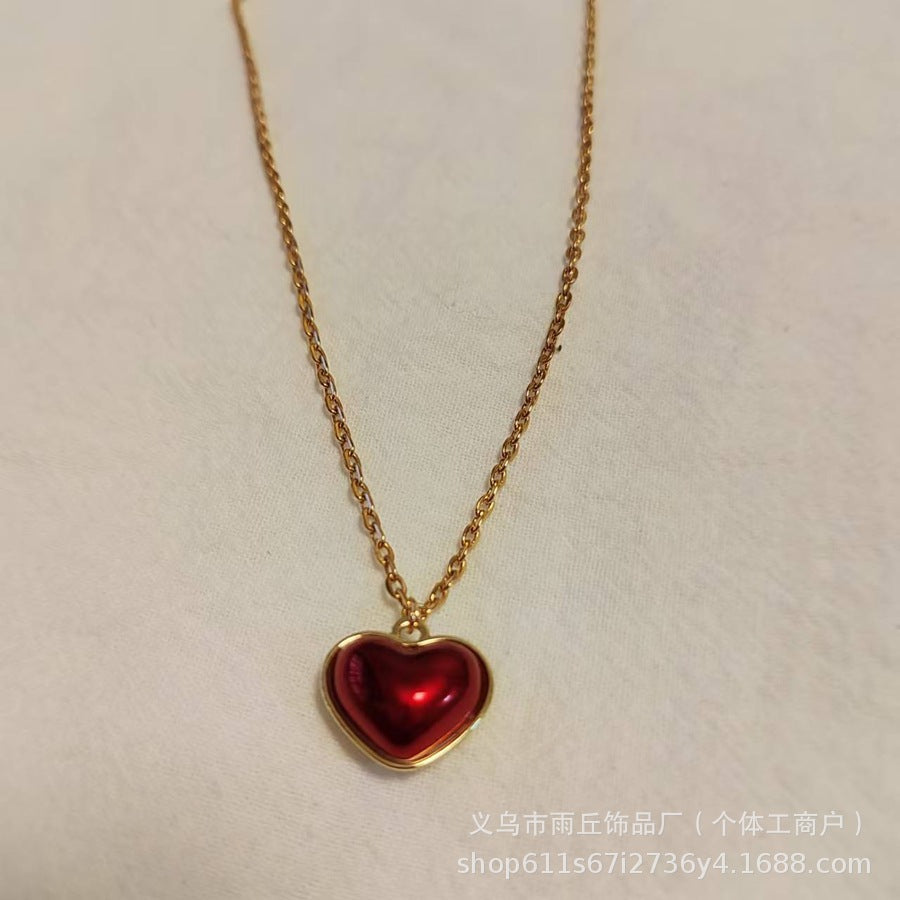 Romantic Red Heart Necklace