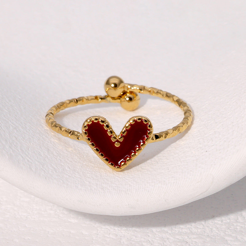 Romantic Red Heart Ring