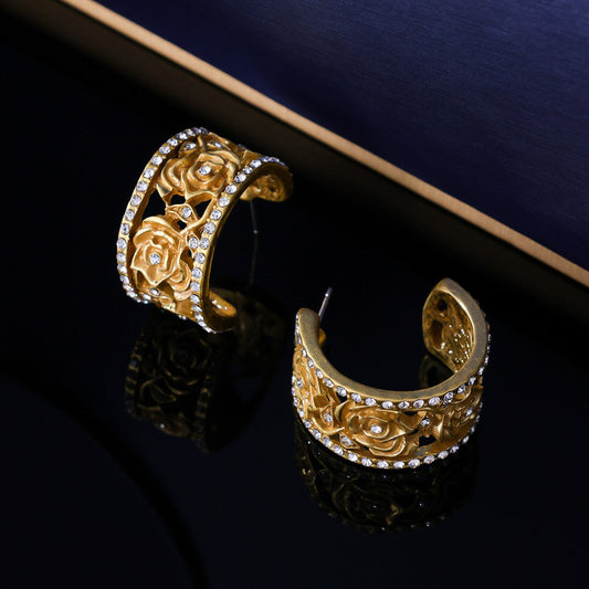 Romantic Rose Gold Earrings
