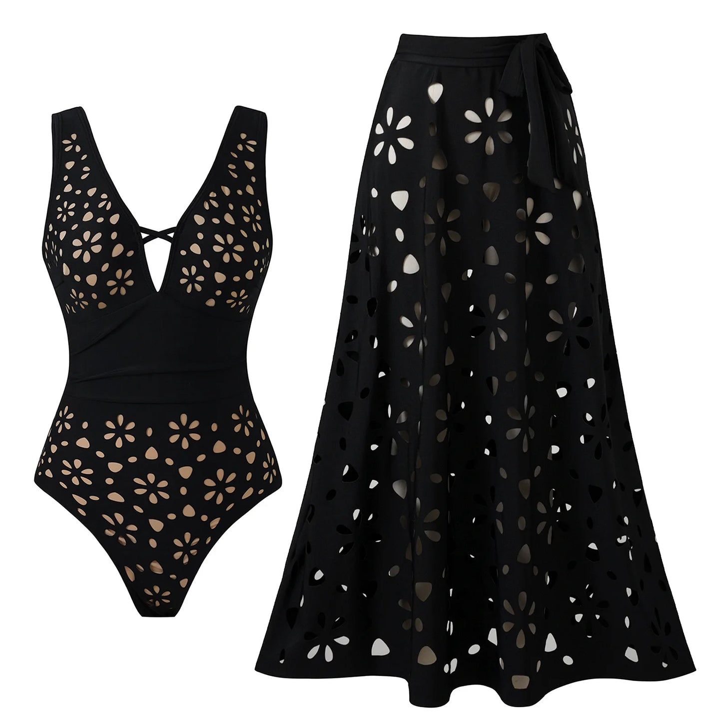 Subtly Elegant Bathing Suit with a Refined Vintage Look