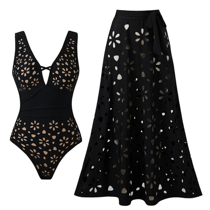 Subtly Elegant Bathing Suit with a Refined Vintage Look