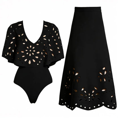 Subtly Elegant Bathing Suit with a Refined Vintage Look