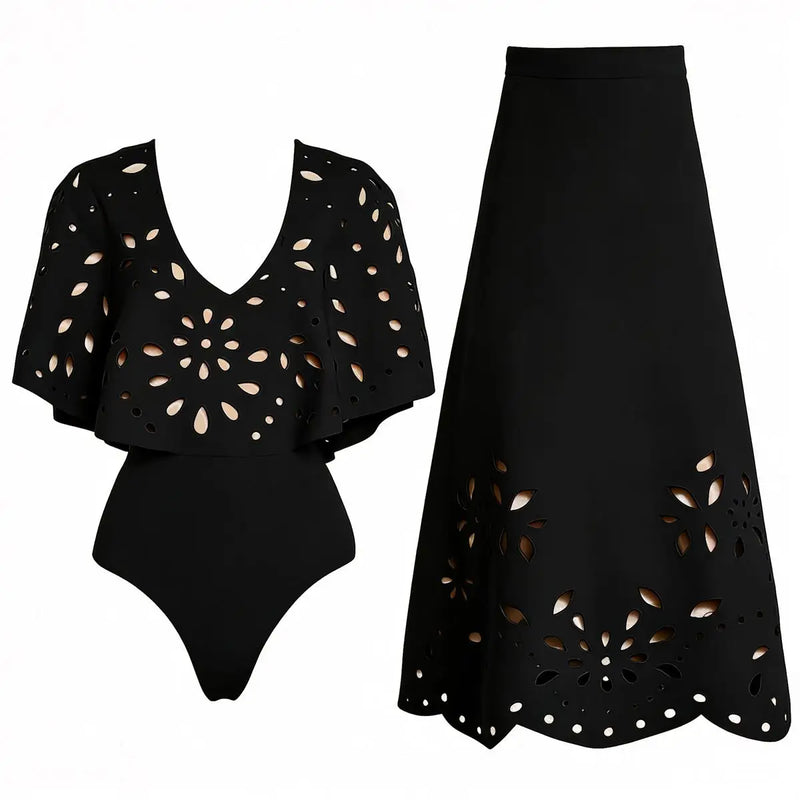 Subtly Elegant Bathing Suit with a Refined Vintage Look