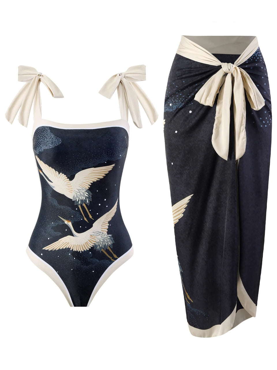 Subtly Elegant Swimsuit with a Refined Vintage Look