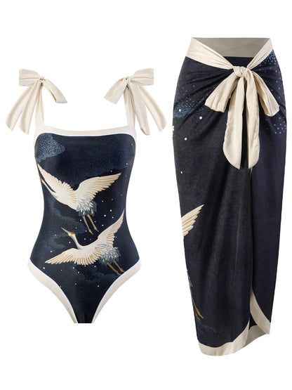Subtly Elegant Swimsuit with a Refined Vintage Look
