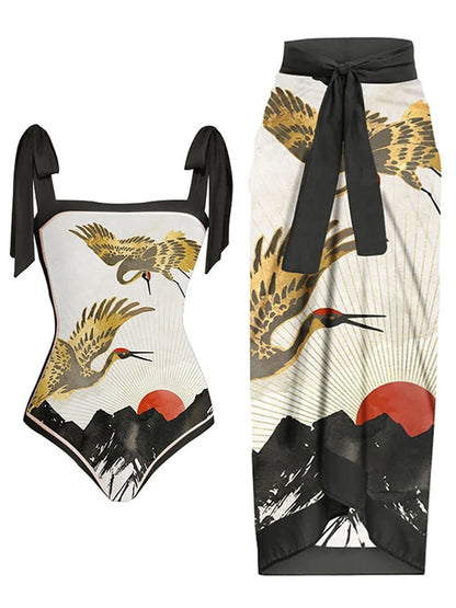 Subtly Elegant Swimsuit with a Refined Vintage Look