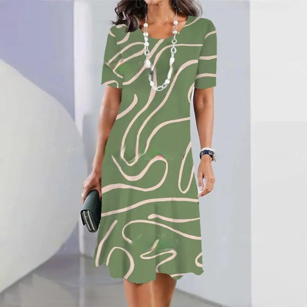 LD | Bedrukte midi-jurk