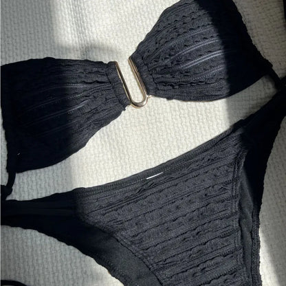 Subtly Elegant Bathing Suit with a Refined Vintage Look