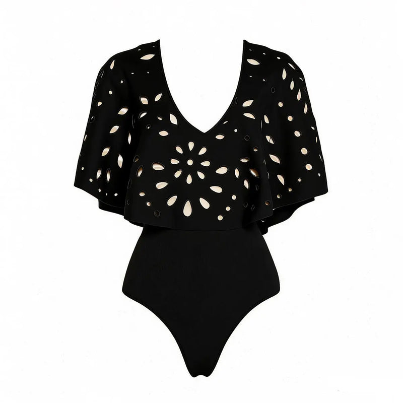 Subtly Elegant Bathing Suit with a Refined Vintage Look