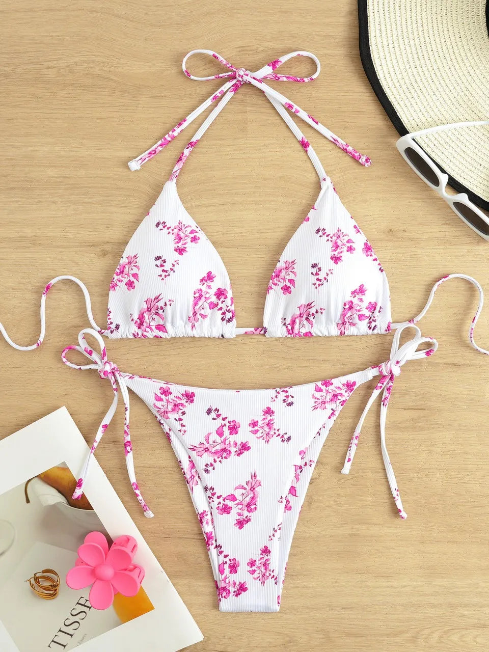 Subtly Elegant Bikini with a Refined Vintage Look