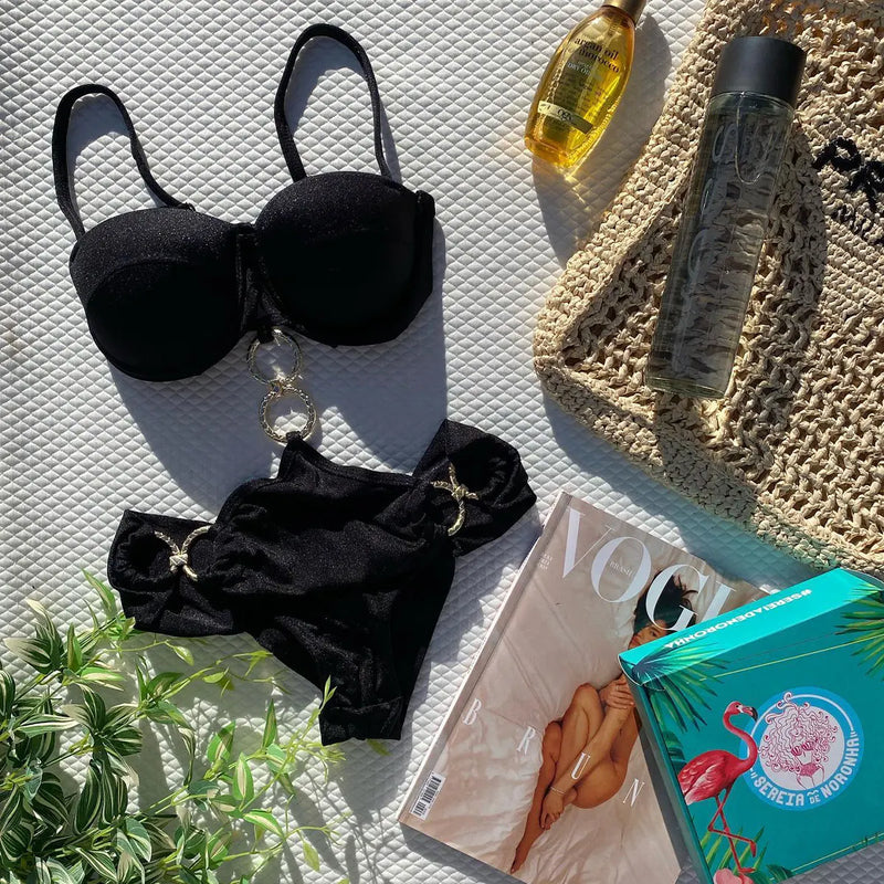 Vintage Inspired Bathing Suit with a Contemporary Edge