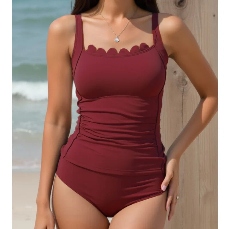 Subtly Elegant Bathing Suit with a Refined Vintage Look