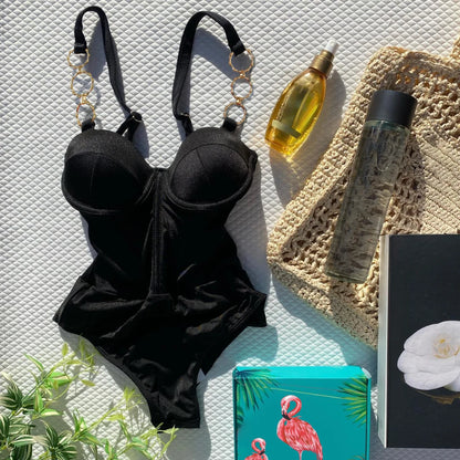 Vintage Inspired Bathing Suit with a Contemporary Edge