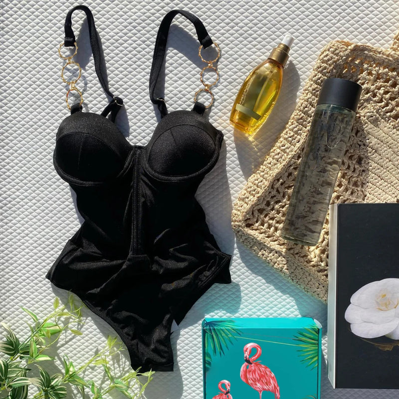 Vintage Inspired Bathing Suit with a Contemporary Edge