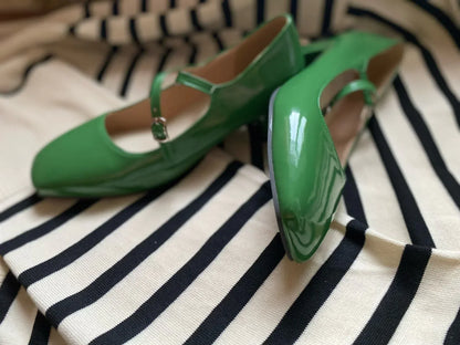 LD | Schoenen met glanzende blokhak