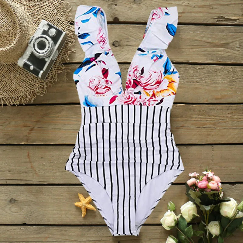 Vintage Inspired Bathing Suit with a Contemporary Edge