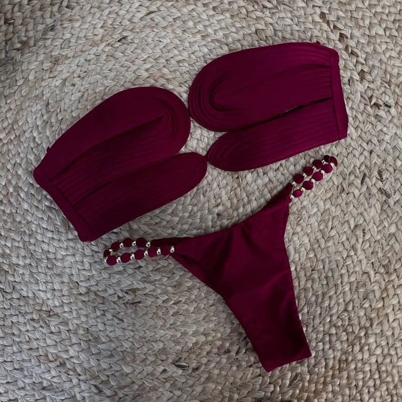 Classic Vintage Bikini with a Flattering Fit