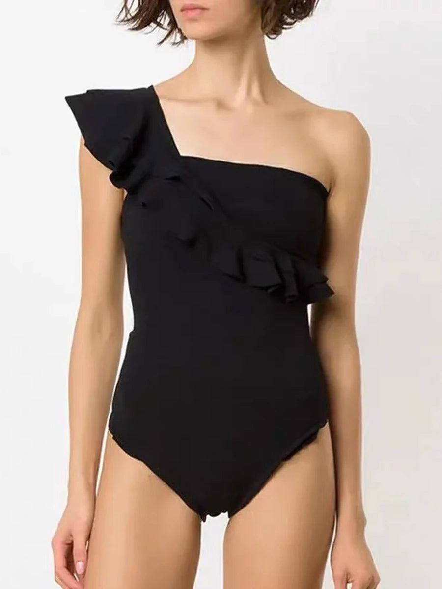 Subtly Elegant Swimsuit with a Refined Vintage Look