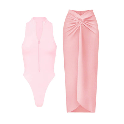 Casually Elegant Swimsuit with a Refined Edge