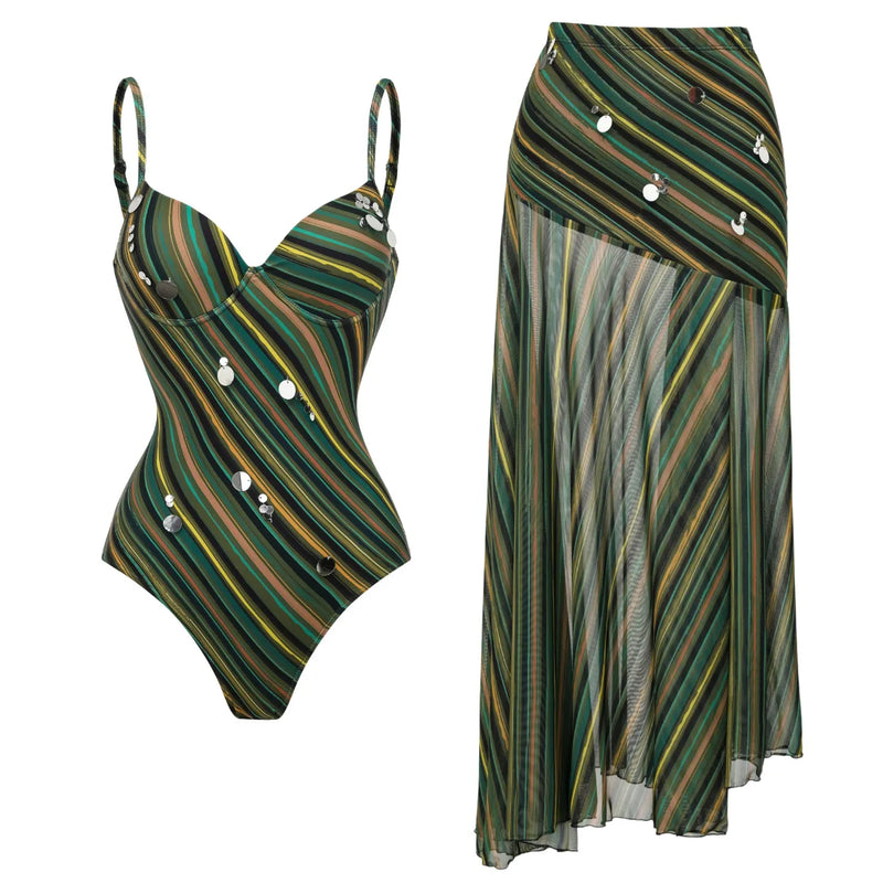 Subtly Elegant Bikini with a Refined Vintage Look