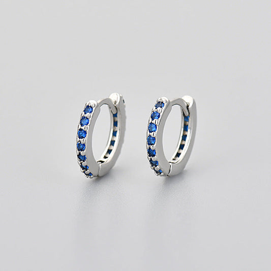 Sapphire Hoop Earrings