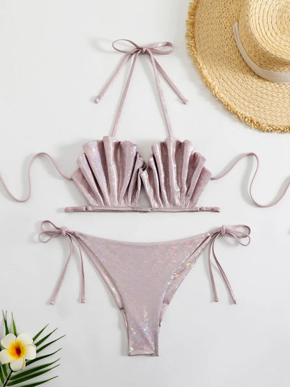 Subtly Elegant Bikini with a Refined Vintage Look