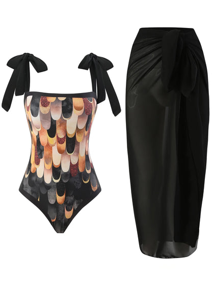 Subtly Elegant Swimsuit with a Refined Vintage Look
