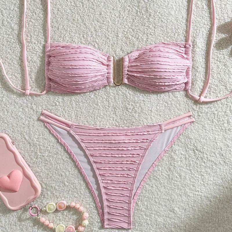 Subtly Elegant Bathing Suit with a Refined Vintage Look