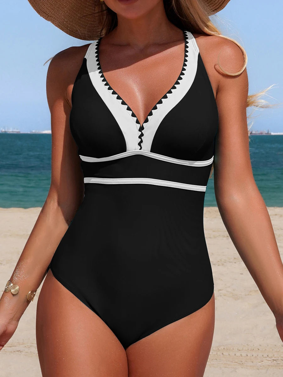 Casually Elegant Swimsuit with a Refined Edge