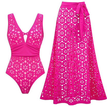 Subtly Elegant Bathing Suit with a Refined Vintage Look