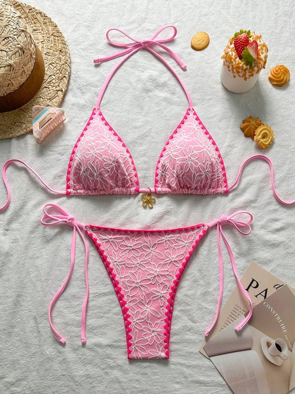 Subtly Elegant Bikini with a Refined Vintage Look