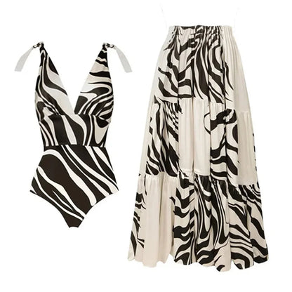 Subtly Elegant Bathing Suit with a Refined Vintage Look