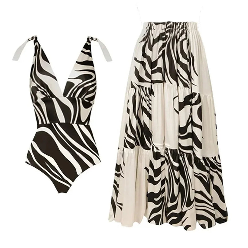 Subtly Elegant Bathing Suit with a Refined Vintage Look