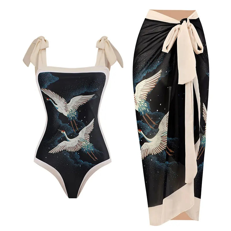 Casually Elegant Swimsuit with a Refined Edge