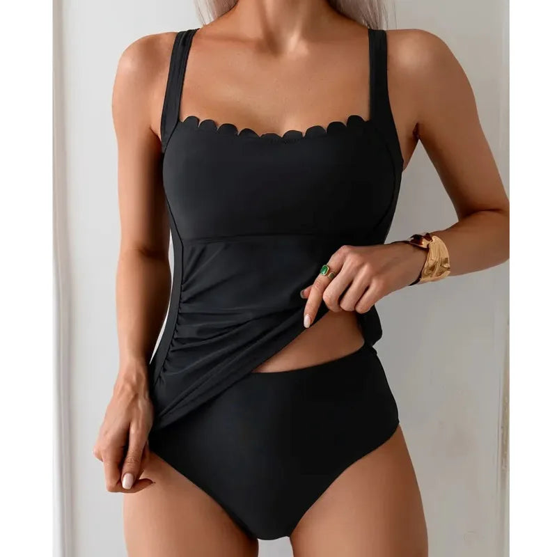 Subtly Elegant Bathing Suit with a Refined Vintage Look