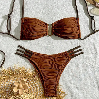 Subtly Elegant Bathing Suit with a Refined Vintage Look