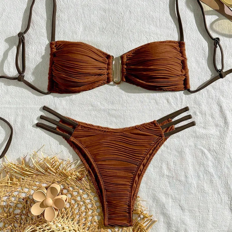 Subtly Elegant Bathing Suit with a Refined Vintage Look