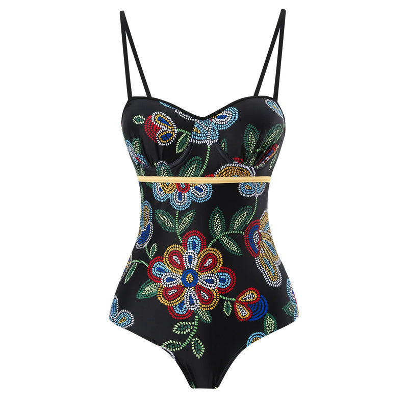 Subtly Elegant Bathing Suit with a Refined Vintage Look