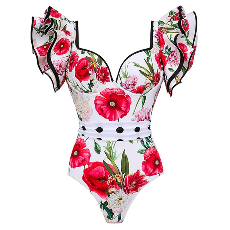Vintage Inspired Bathing Suit with a Contemporary Edge
