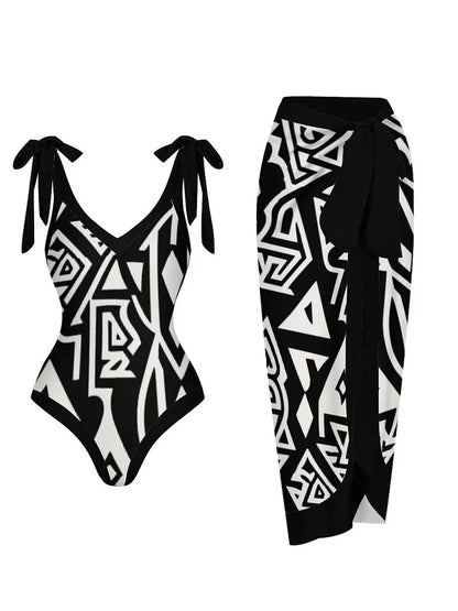 Subtly Elegant Bathing Suit with a Refined Vintage Look