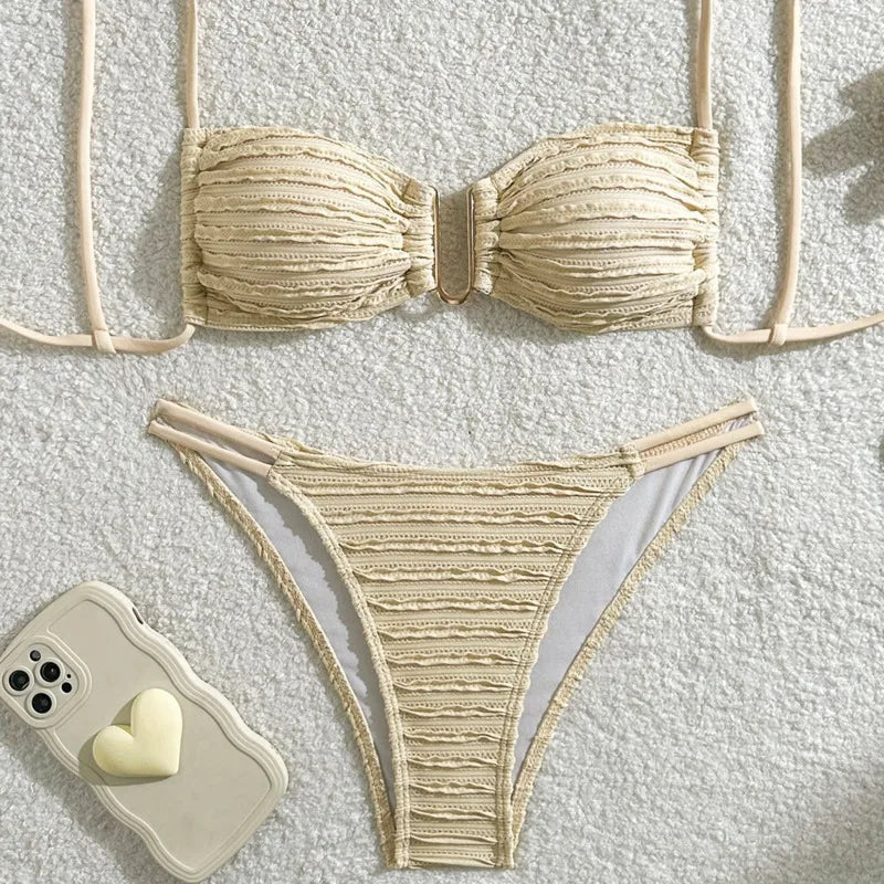 Subtly Elegant Bathing Suit with a Refined Vintage Look