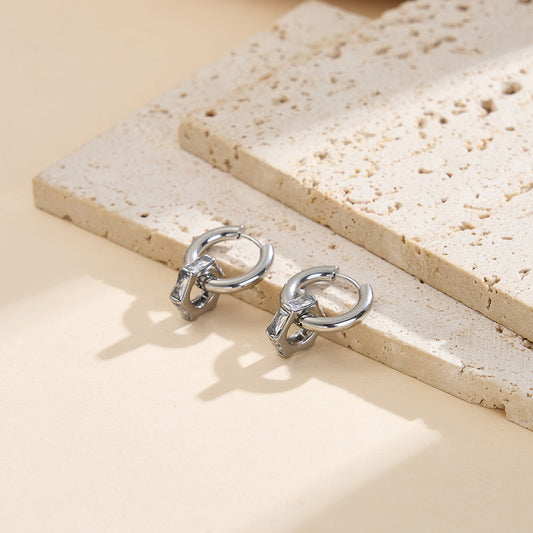 Silver Chunky Hoop Earrings