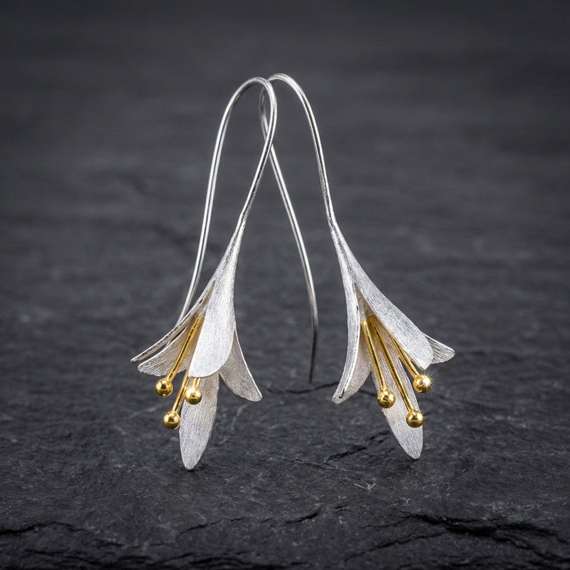 Silver Flower Earrings