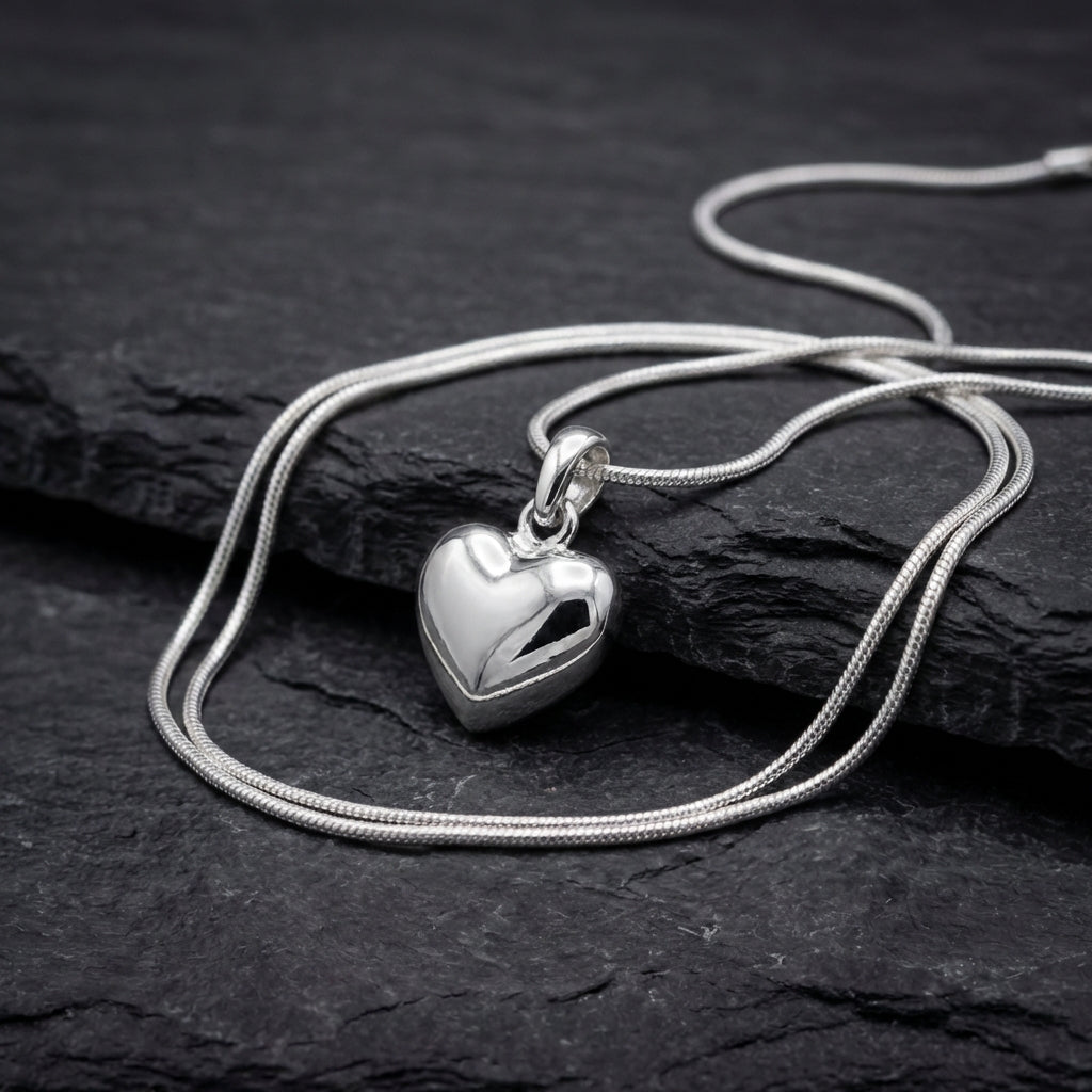 Silver Heart Necklace (45cm)