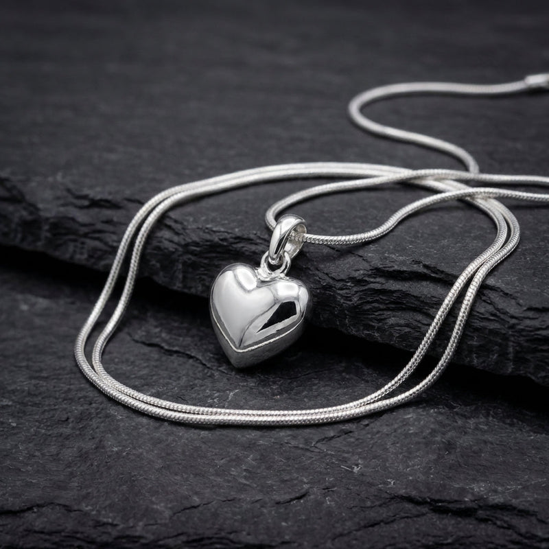Silver Heart Necklace (45cm)