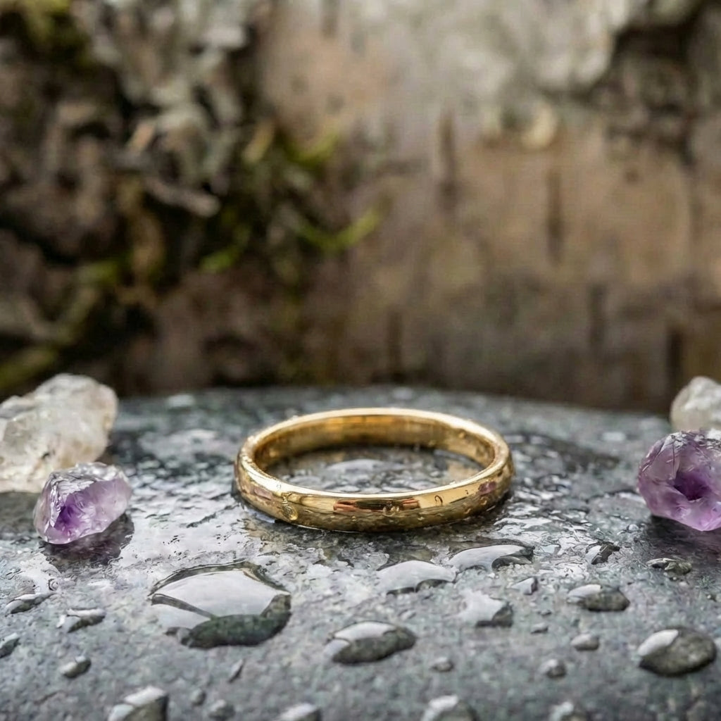 Simple Ring Made Of Gold And Silver