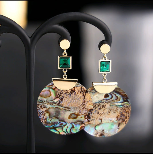 Statement Abalone Earrings