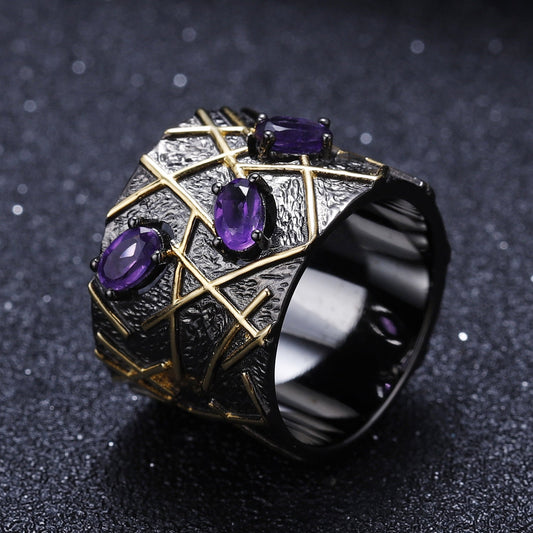 Statement Amethyst Ring