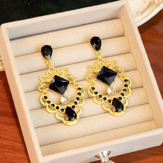 Statement Black Onyx Earrings